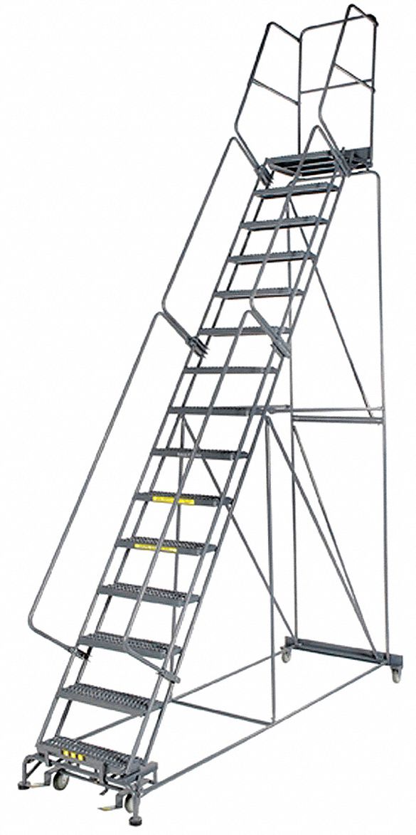 Rolling Ladder, Steel, 150 In.H