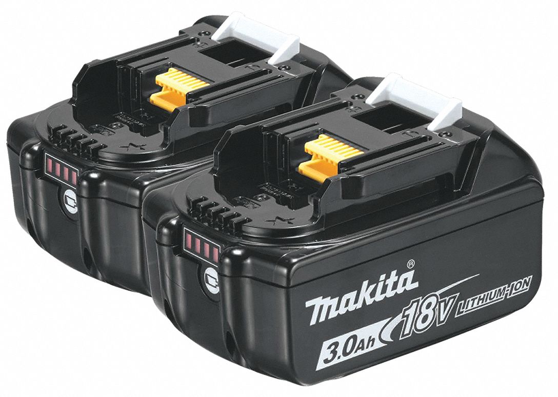 Battery Pack, 18V, Li-Ion, 3A/hr., PK 2