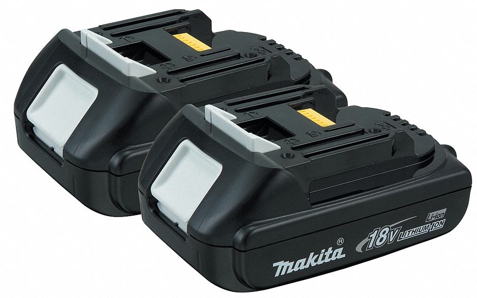 Battery Pack, 18V, Li-Ion, 1.5A/hr., PK 2