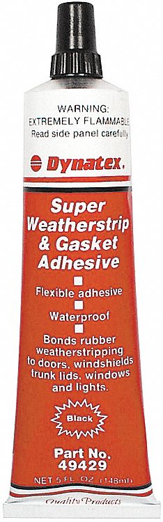 Adhesive, Black, 5 oz, PK 6