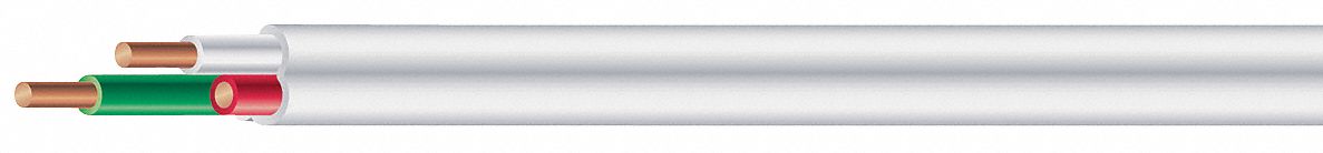 Thermostat Cable, 18/3, White, 500ft