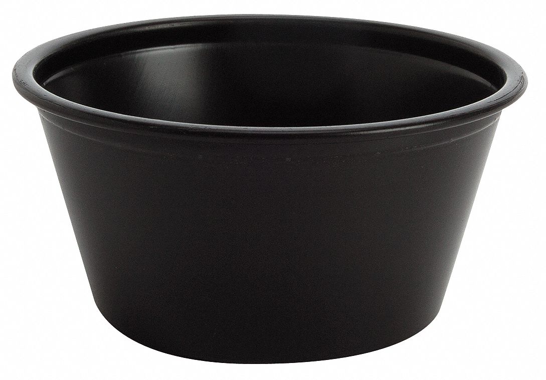 Disposable Portion Cup, Black, PK 2400