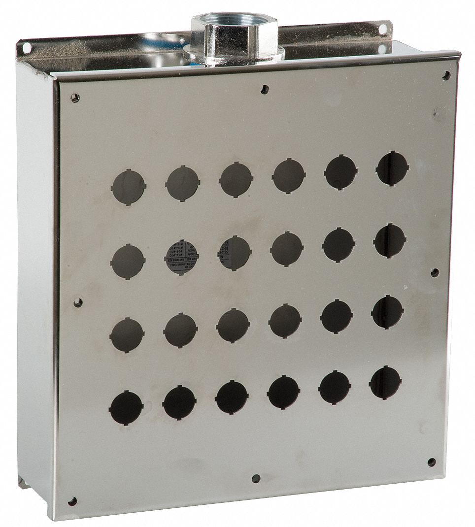 Enclosure, Pushbutton, 24Hole, SS