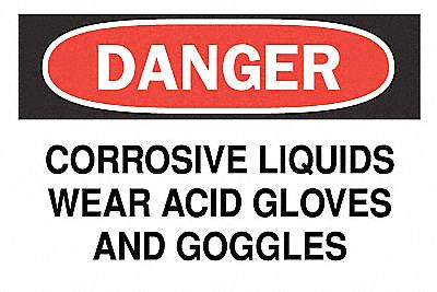 Danger Sign, 7 x 10In, R and BK/WHT, ENG