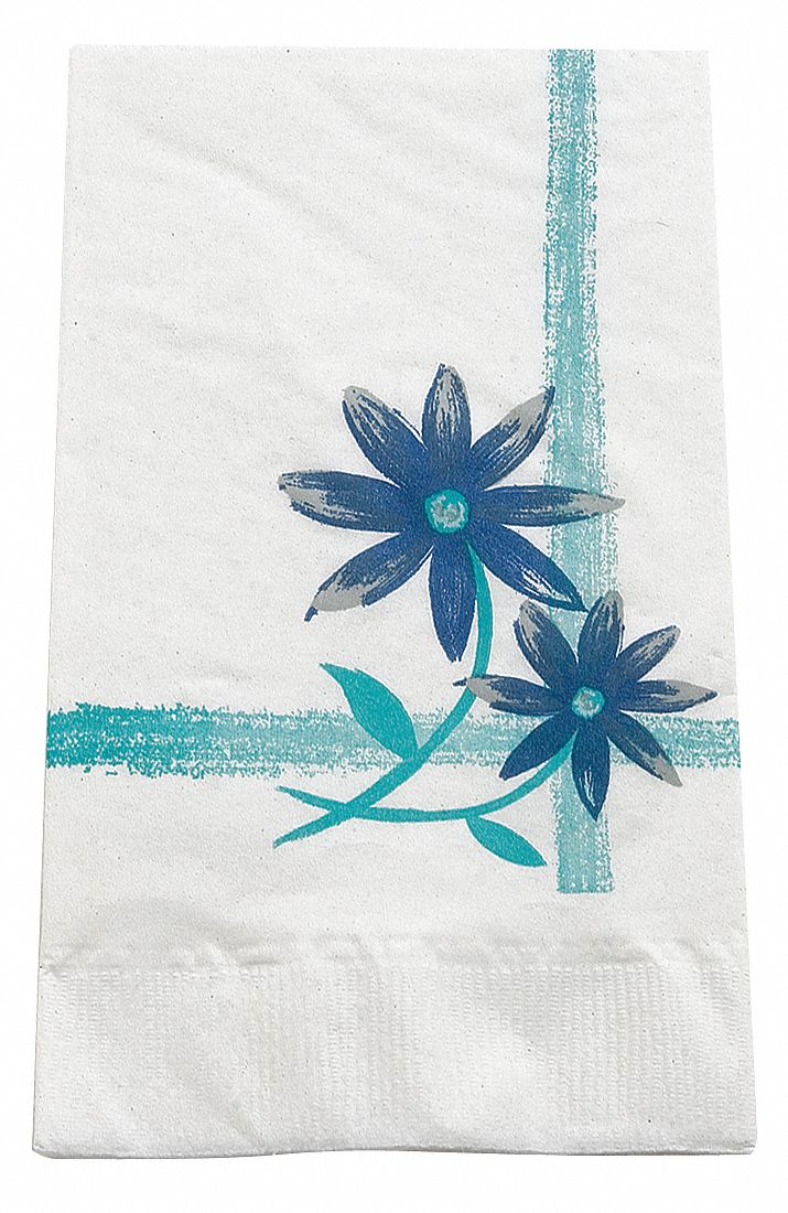 Dinner Napkins, Blue, Teal, Gray, PK 1000