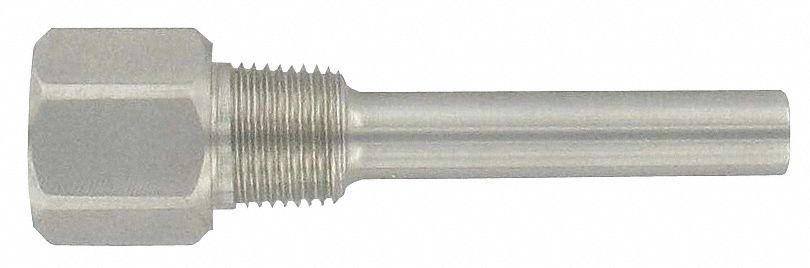 Industrial Thermowell, 304SS, 1/4