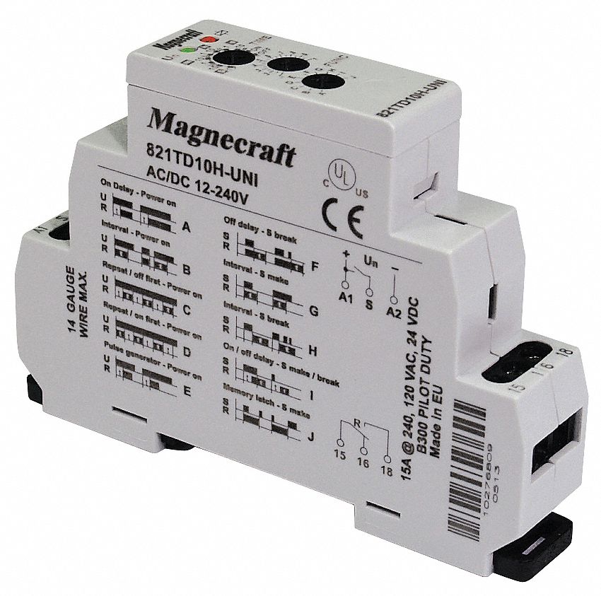 Relay, Time Delay, SPDT, Multifunction