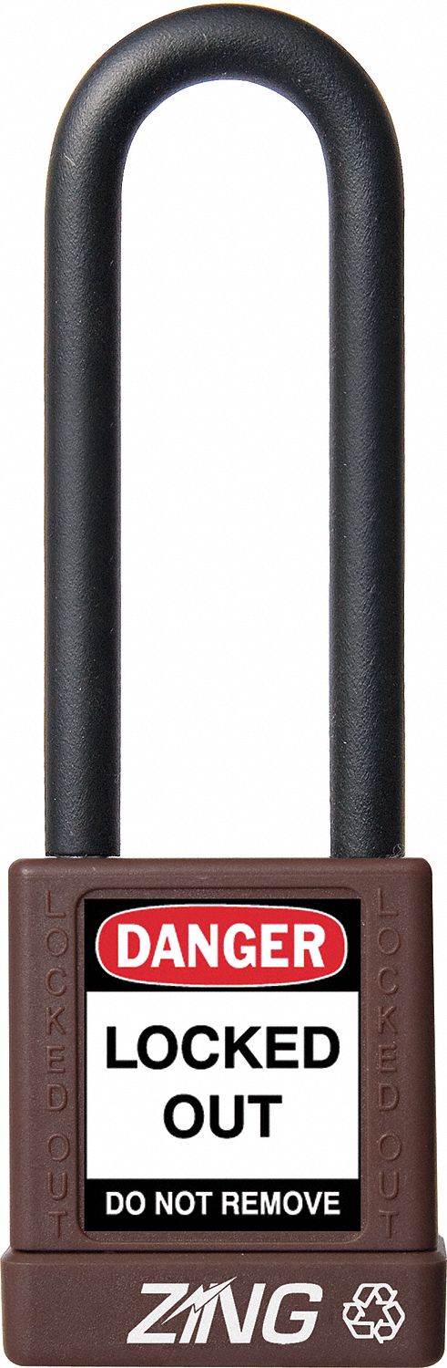 Lockout Padlock, KD, Brown, 1/4In. Dia.