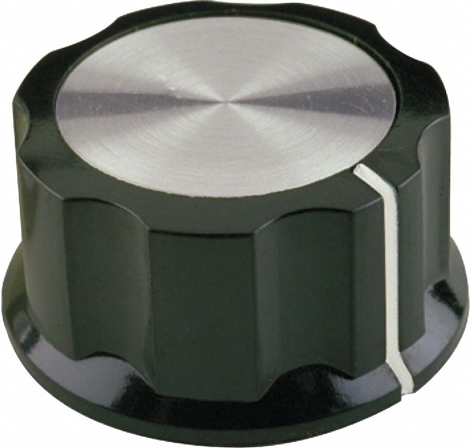 Control Knob, 1-5/32, 1/4X33/64 BB, M4x.7SS