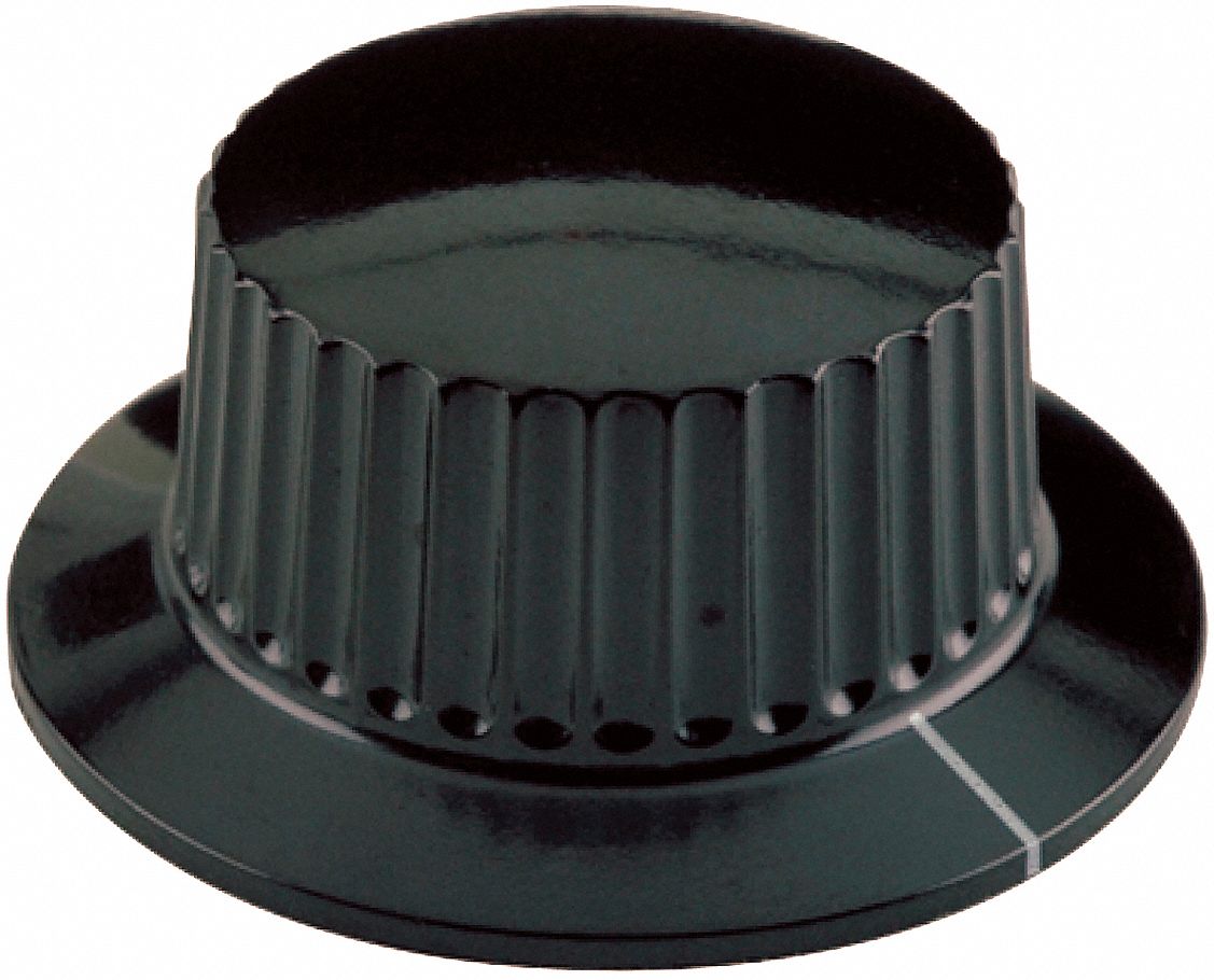 Skirted Knob, 1-1/2, 1/4X9/16 BB, 8-32 SS