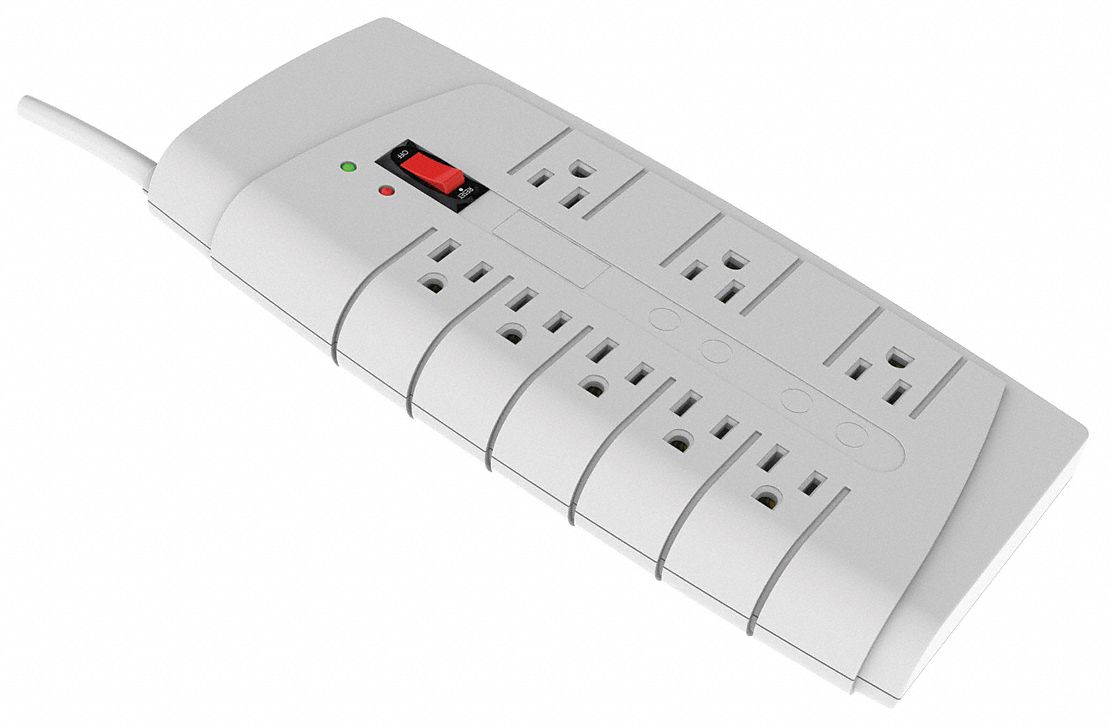 Surge Protector, 120V, 15A, 8 Outlets