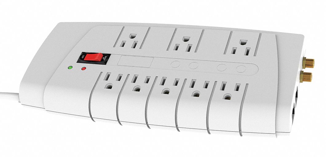 Surge Protector, 120V, 15A, 8 Outlets