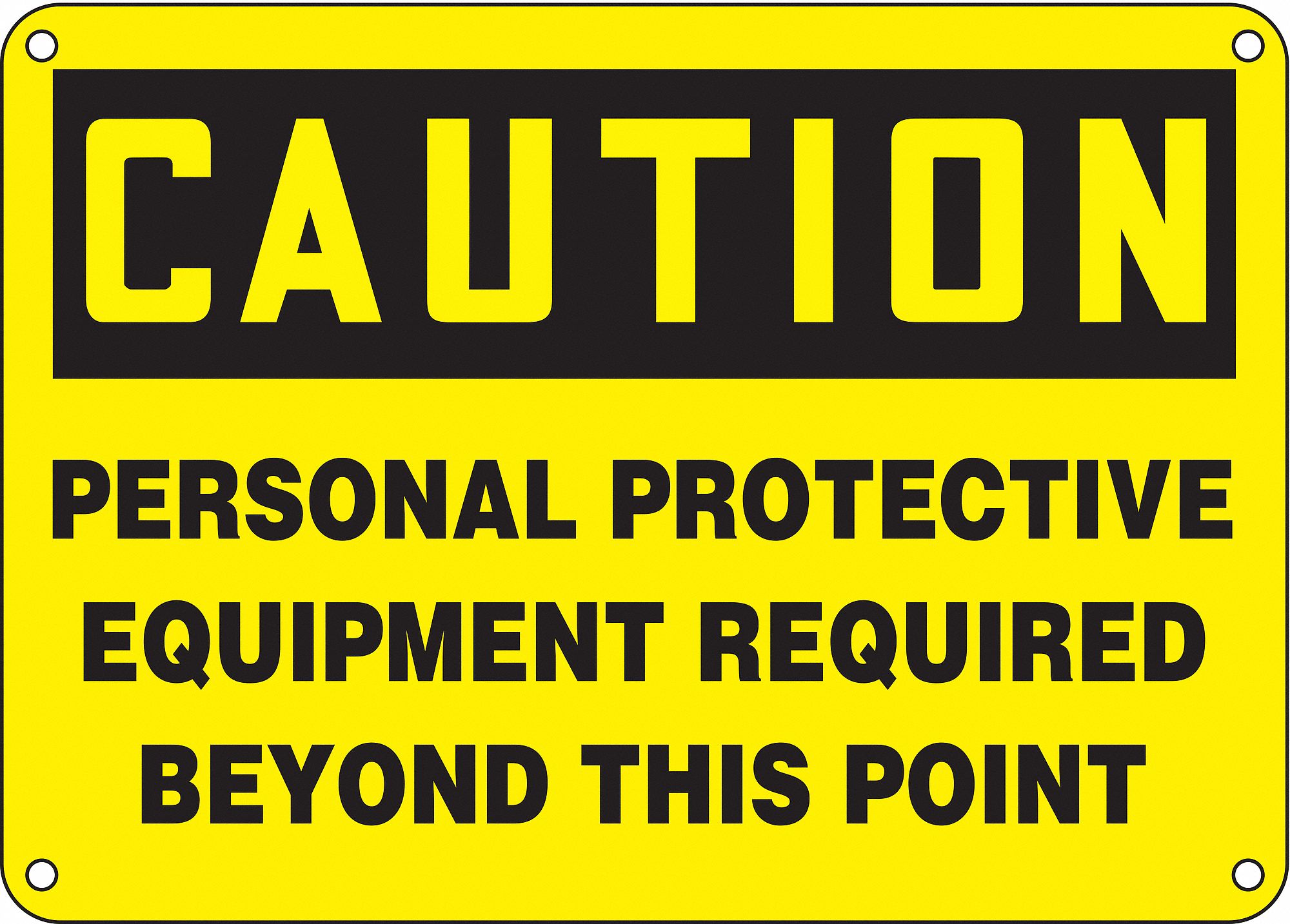 Caution Sign, 10 x 14In, BK/YEL, ENG, Text