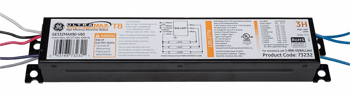 Dimming Ballast, 120/277V, 48 In Lamp