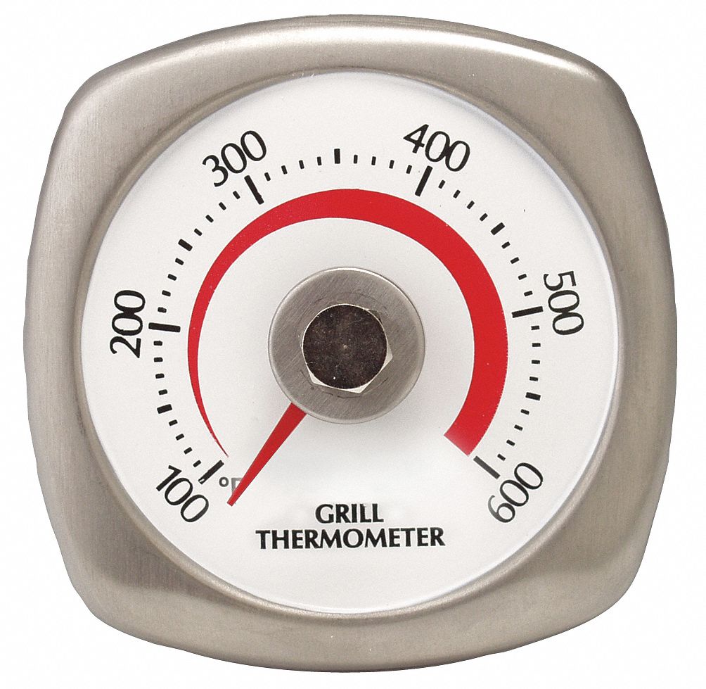 Food Srvc Thrmomtr, Grill, 100 to 600 F