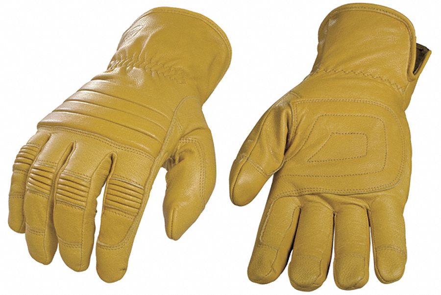 Leather Gloves, 2XL, Tan, PR