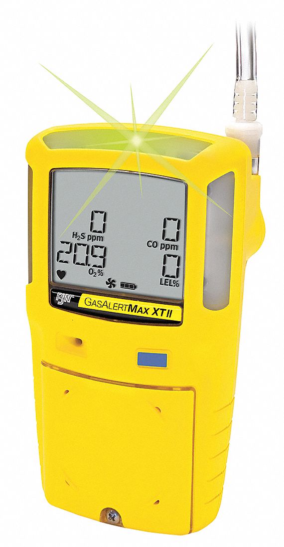 Multi-Gas Detector, 3 Gas, -4 to 122F, LCD