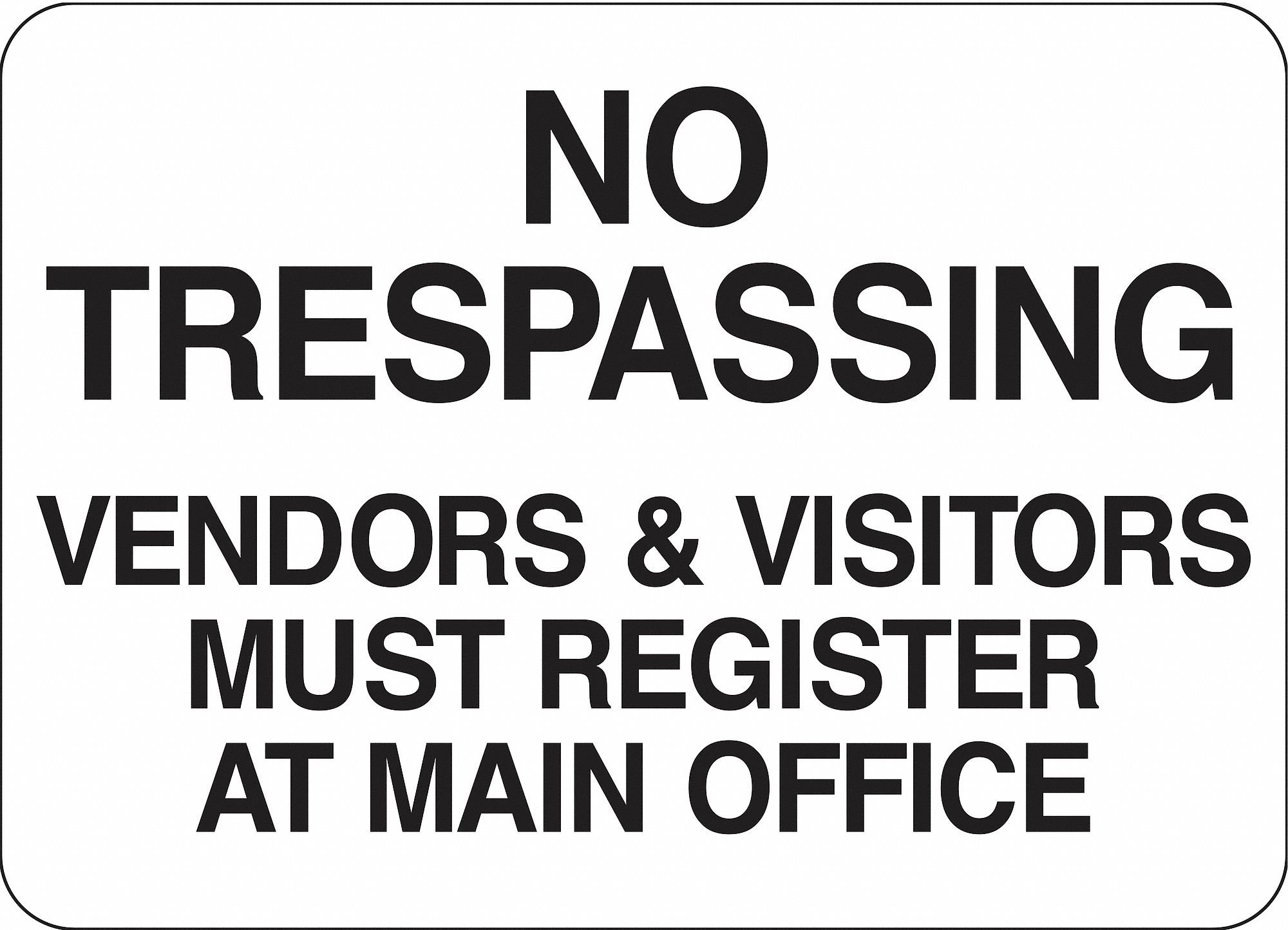 Security Sign, 14 x 20In, BK/WHT, ENG, Text
