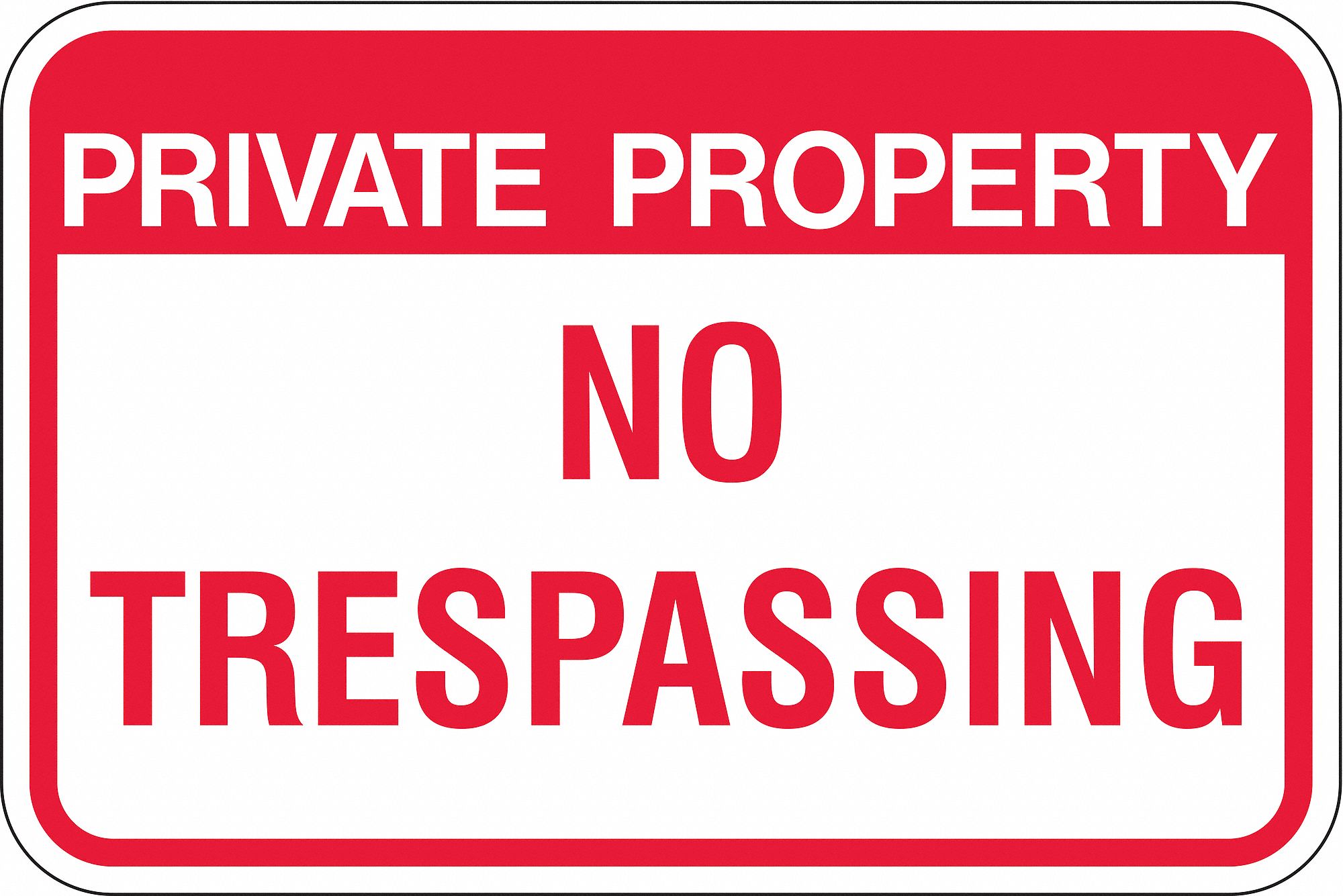 Admittance Sign, 12 x 18In, R/WHT, ENG, Text