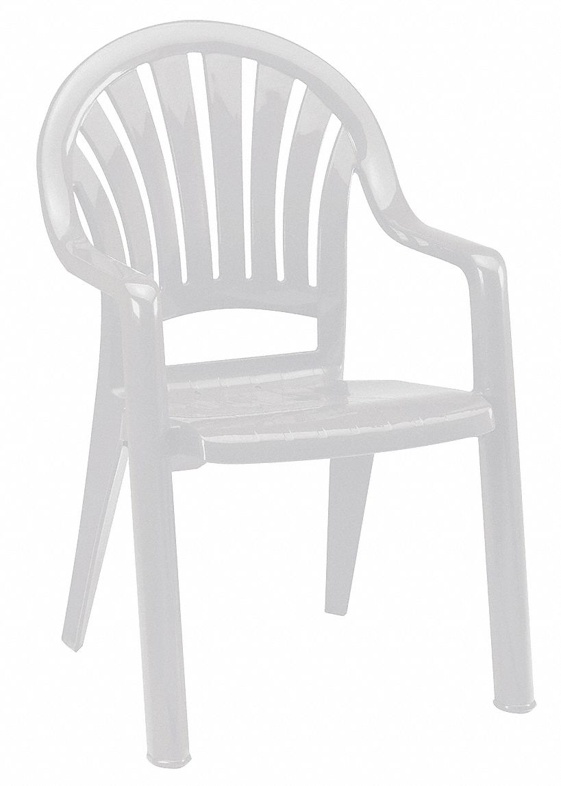 Armchair, Fanback, White