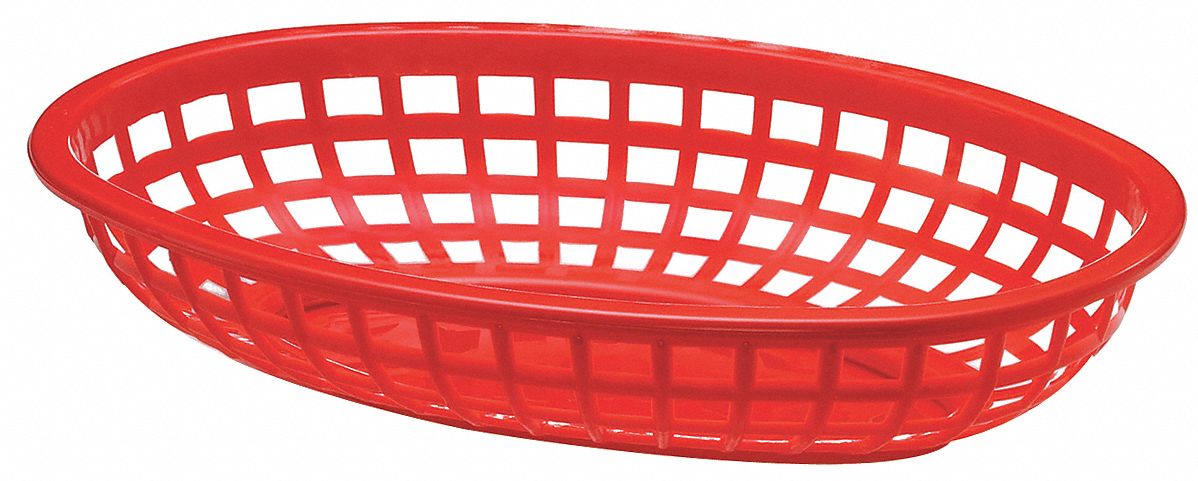 Classic Basket, Oval, Red, PK 36