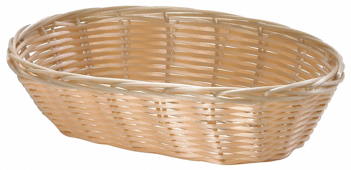 Handwoven Basket, Oval, Natural, PK 12