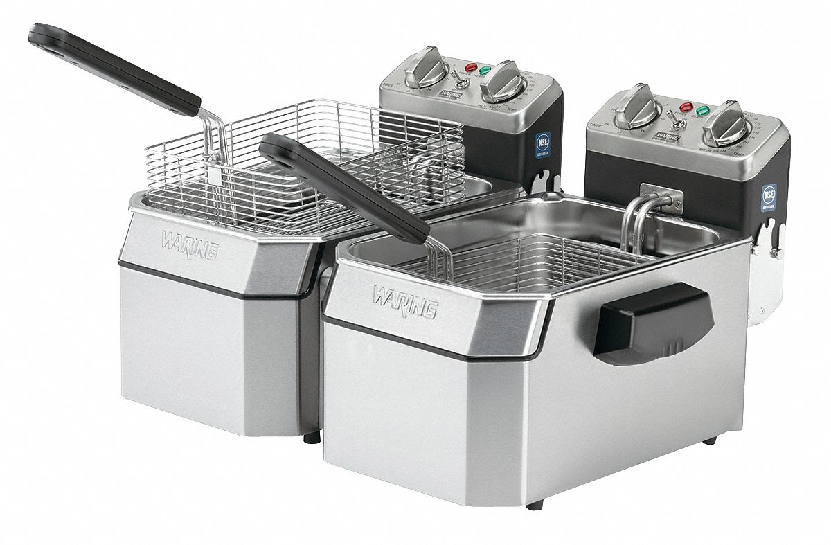 Double Electric Fryer, 120V, 20 Lb