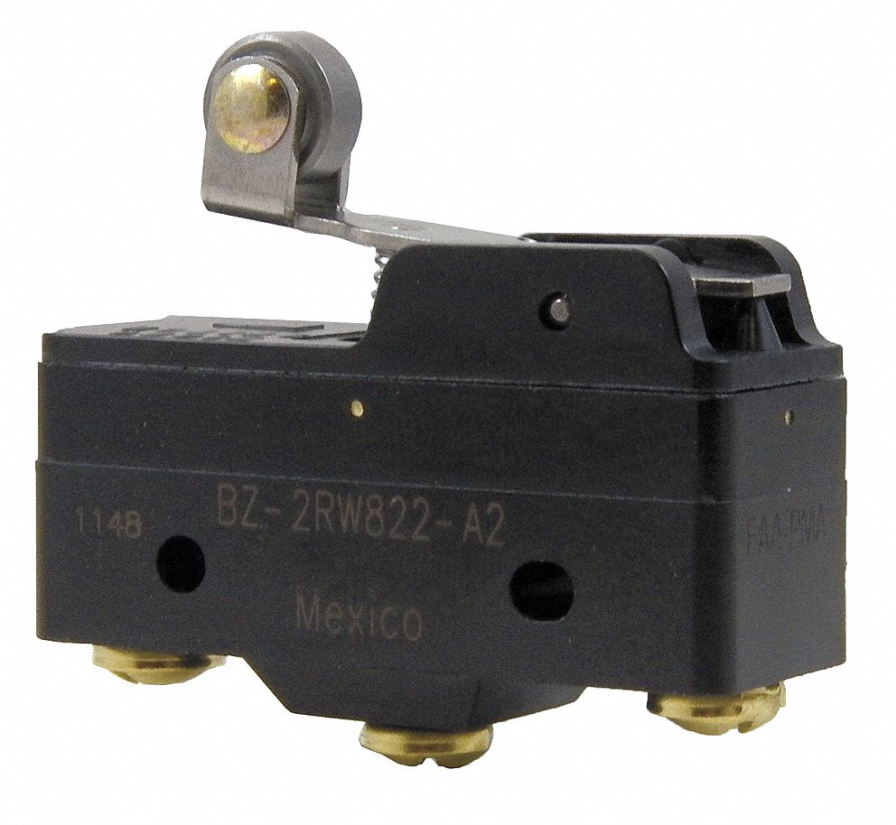 Lg Unsealed Swch, 15A, SPDT, Roller Lever