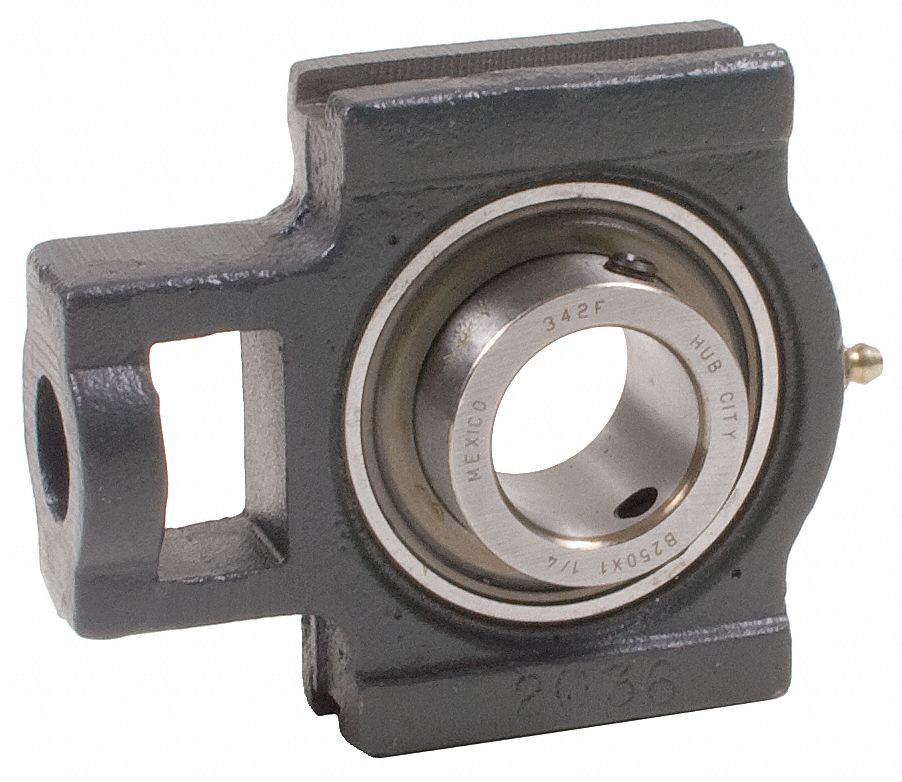 Take-Up Bearing, Bore 1-1/2 In, Wide Slot