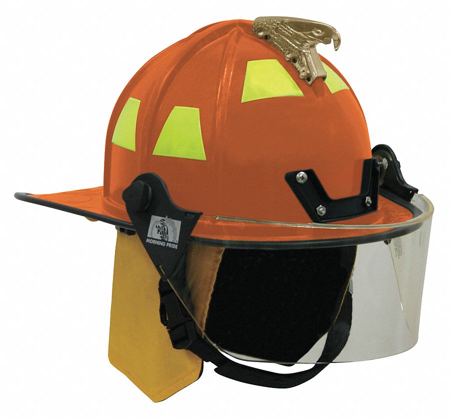 Fire Helmet, Orange, Traditional
