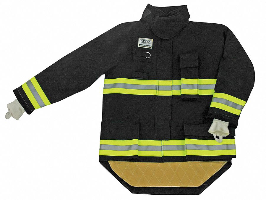 Turnout Coat, Black, M, Nomex/Stedair 3000