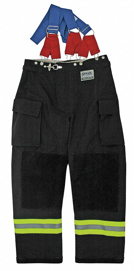 Turnout Pants, Black, S, Inseam 30 In.