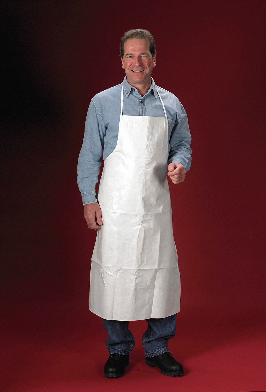 Chemical Resistant Apron, White, PK 10