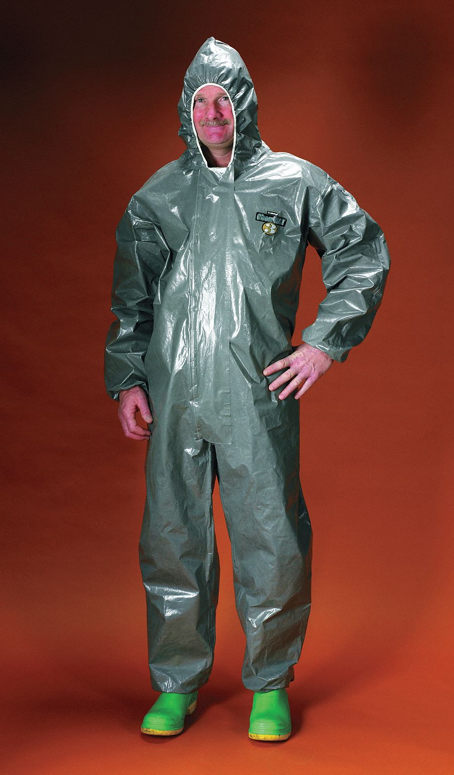 Hooded ChemMax(R) 3, Gray, Elastic, M