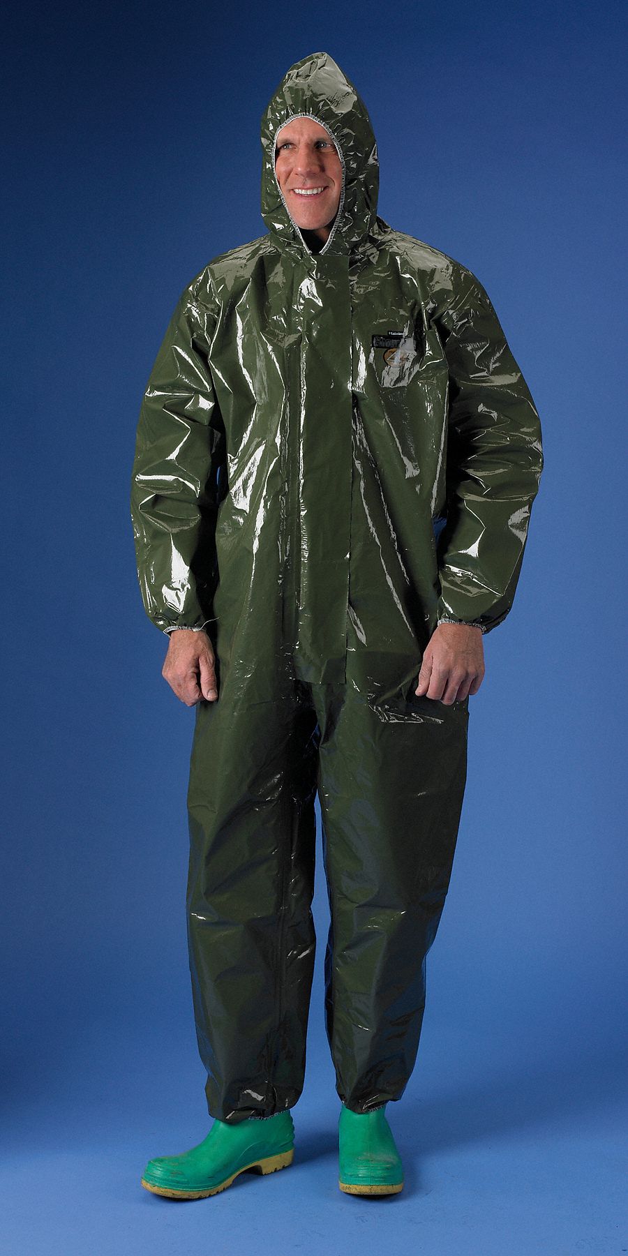 Hooded ChemMax(R) 4, Green, Elastic, 2XL