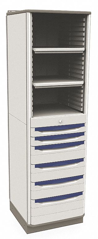 Tall Cabinet, Polymer, Light Taupe