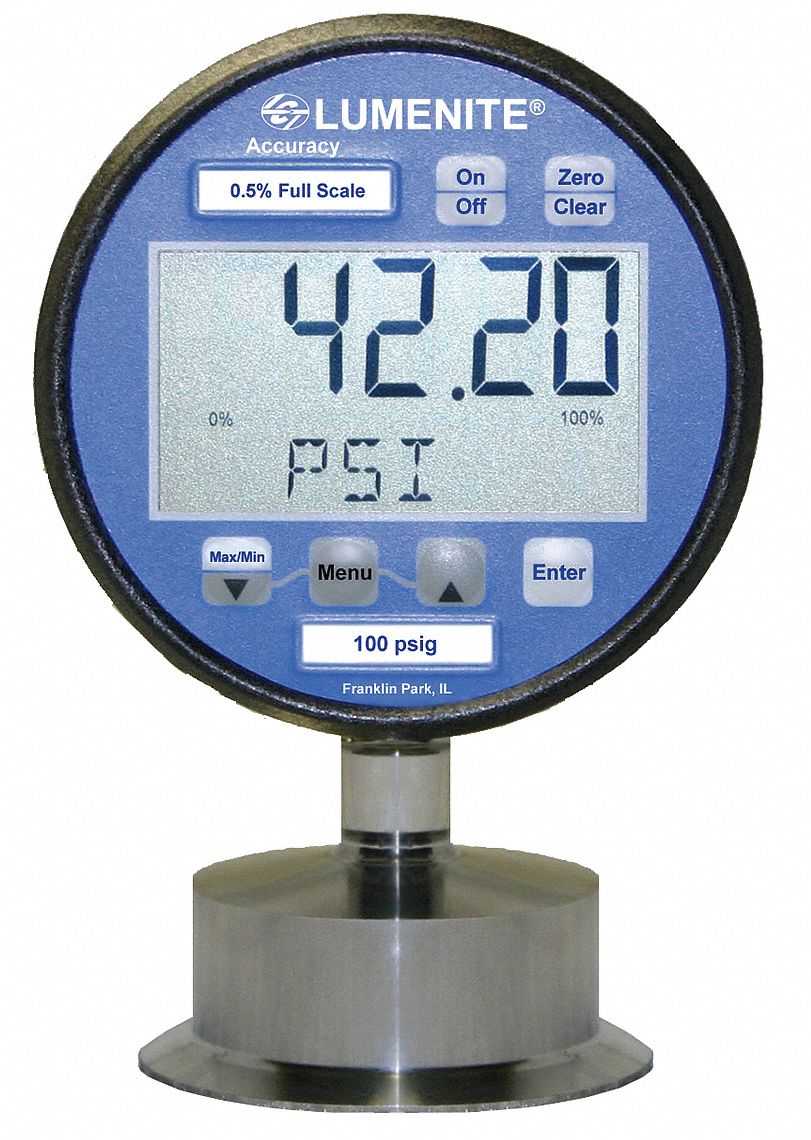 Digital Gauge/Transducer, 2 In, 30 psi