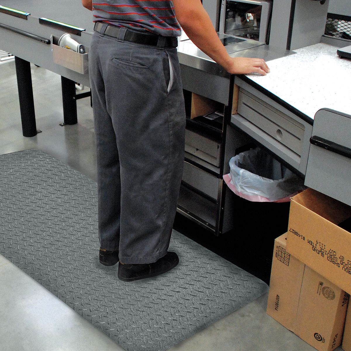 Mat, 2x3, Blk, Diamond Star, 9/16 in.