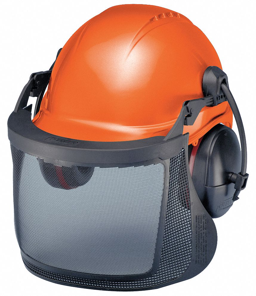 Hard Hat, 6-Pt Pin Lock, 24 NRR Muffs