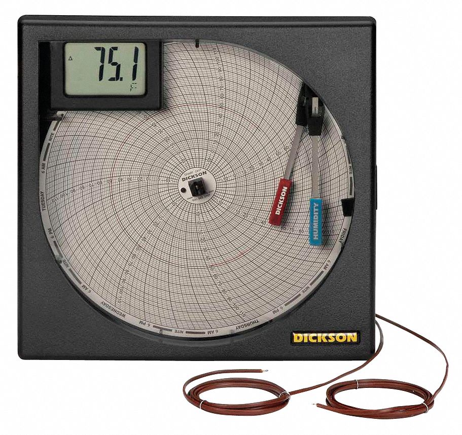 Recorder, Temp, 8 In, Display, Alarm, Contact