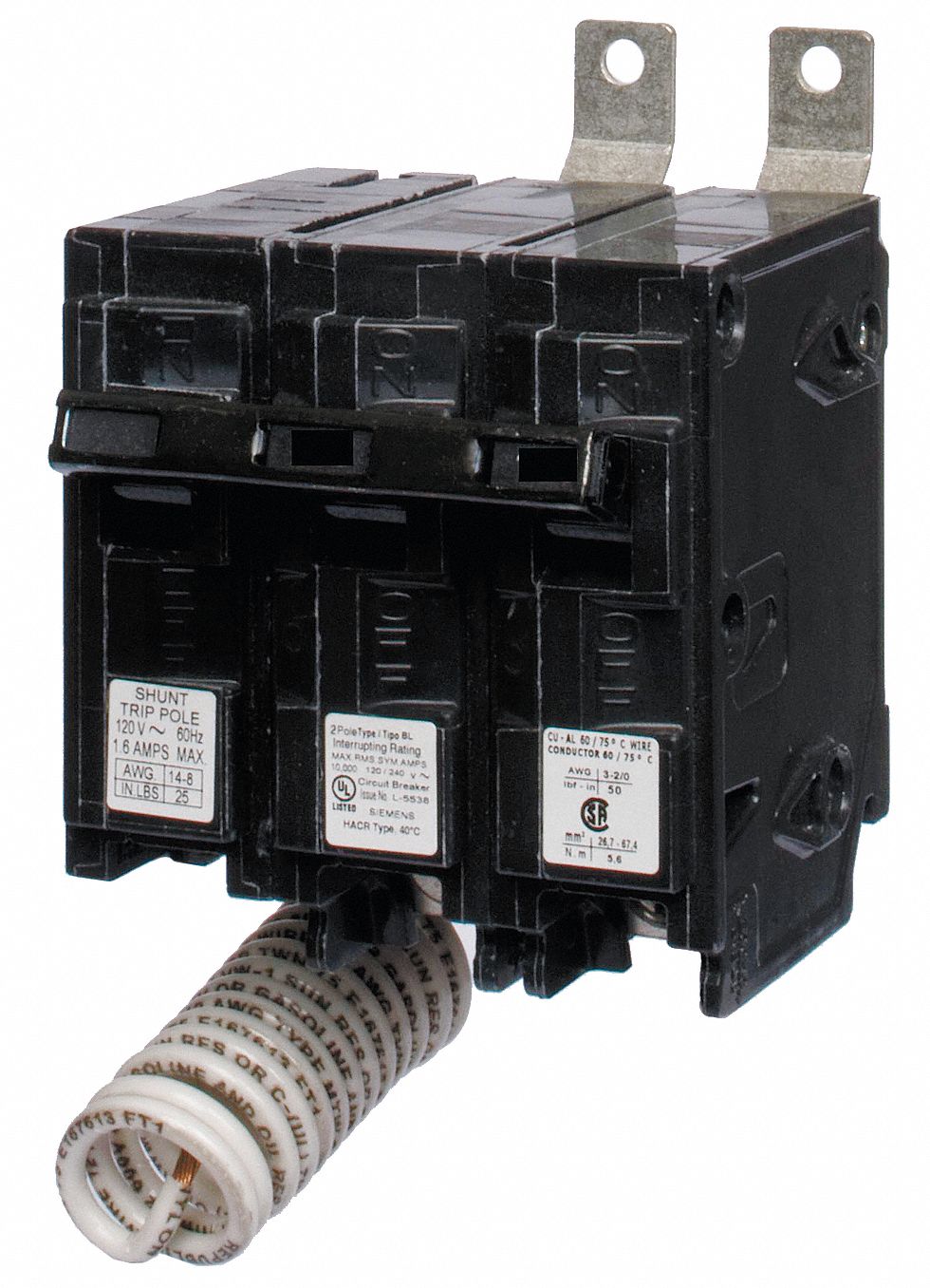 Ckt Breaker, ShuntTrip, BL, 2P, 50A, 120/240V
