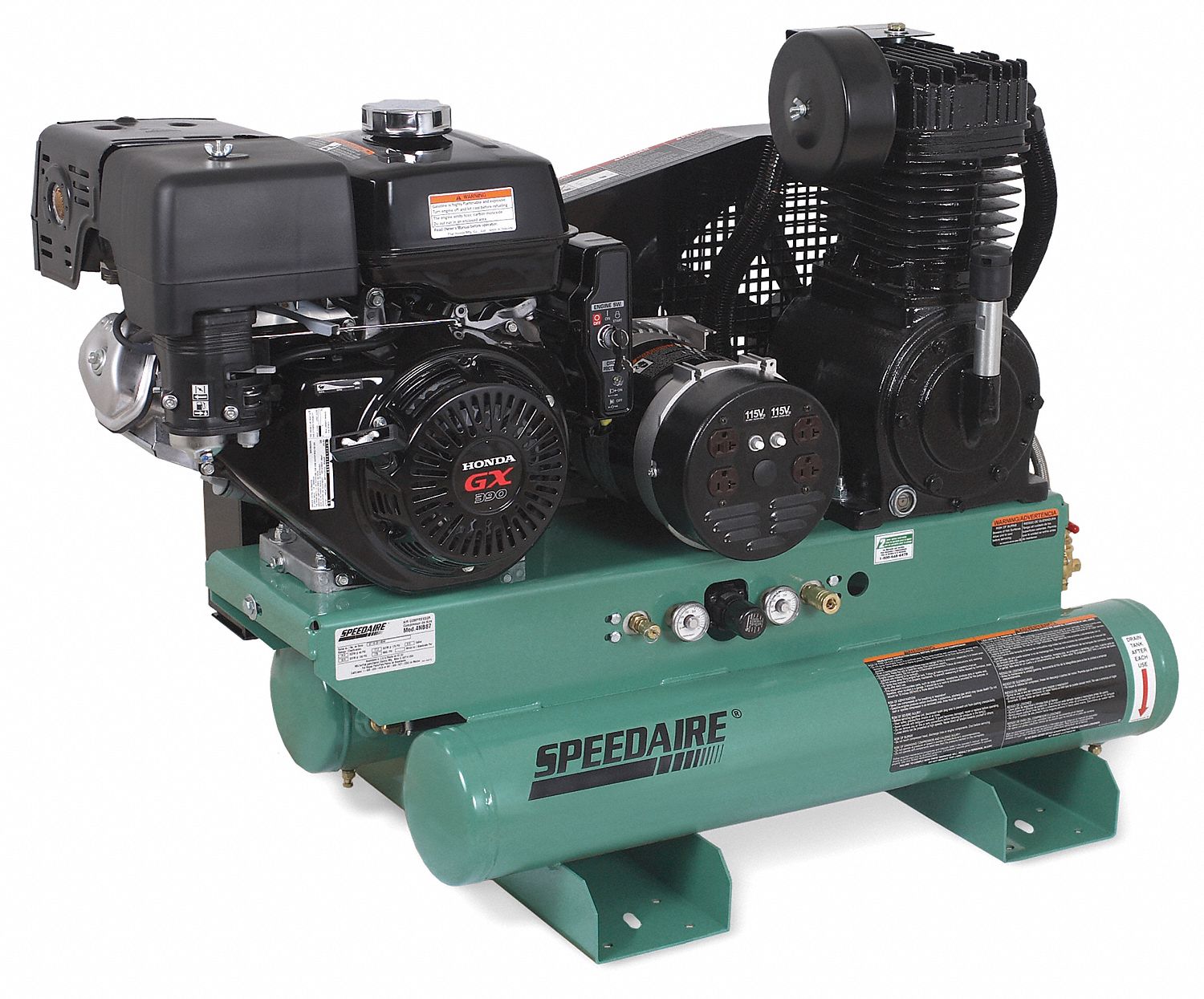 Compressor/Generator, 13HP, 8Gal, 15.7CFM