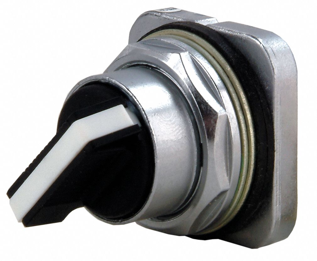 Sel Sw, NonIll, 2Pos, Main, 30mm, Blk, Std, Mtl