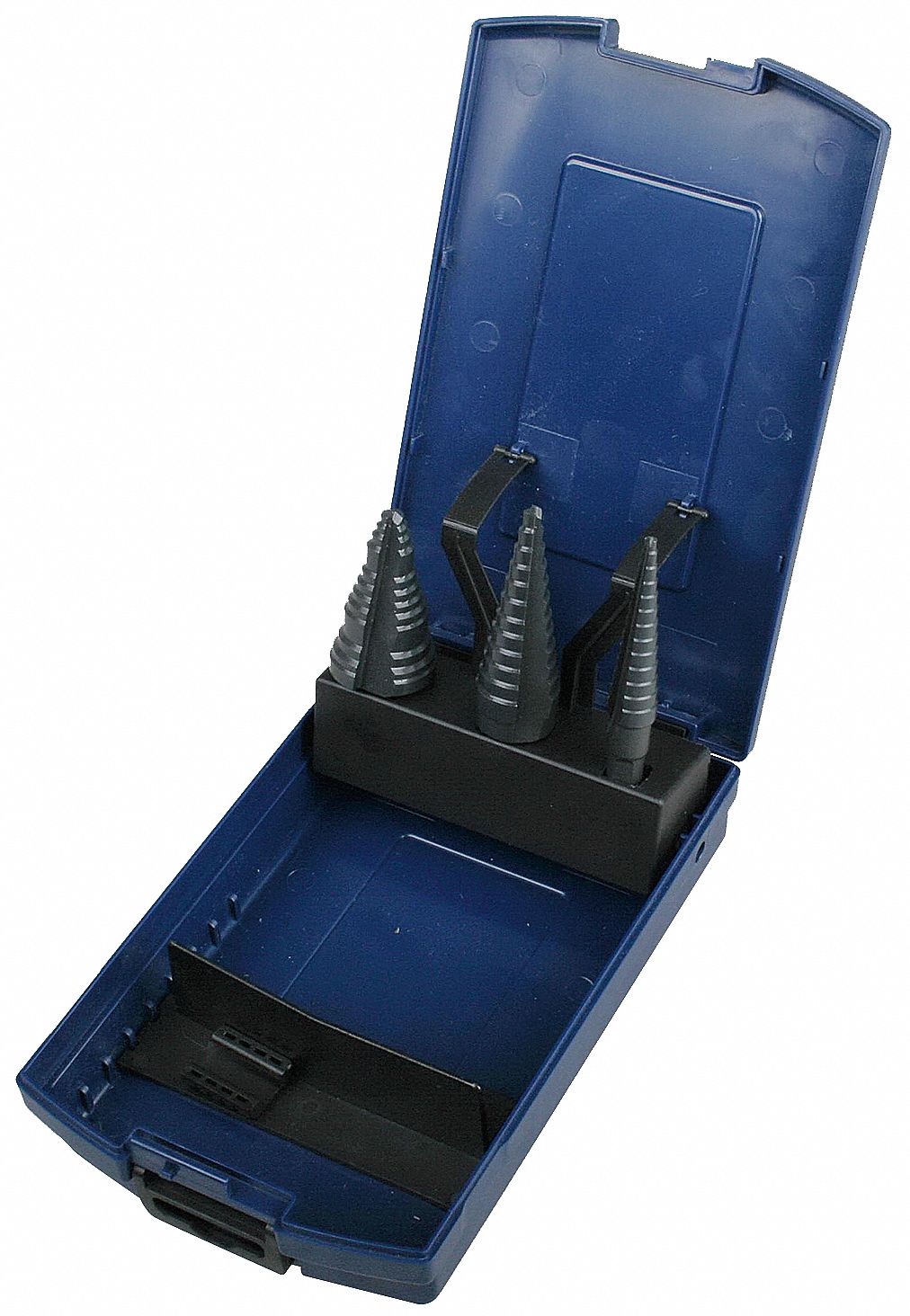 Step Drill Bit Set, 1/8 to 1-1/8 In, 3 Pc
