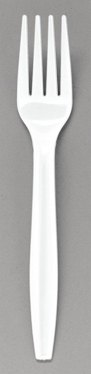 Plastic Fork, White, PK 1000