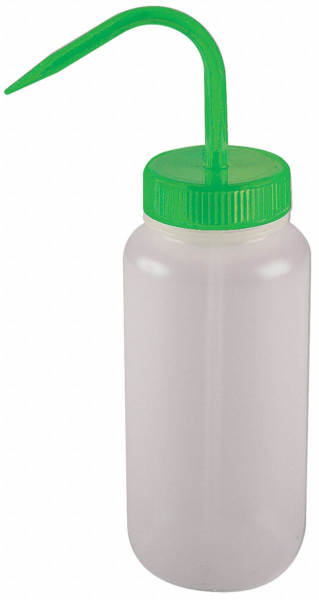 Wash Bottle, LDPE, Green, 32 oz.