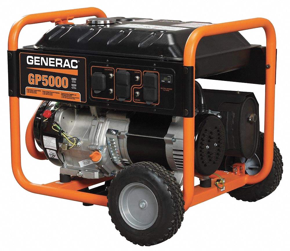 Portable Generator, Rated Watts5000, 389cc