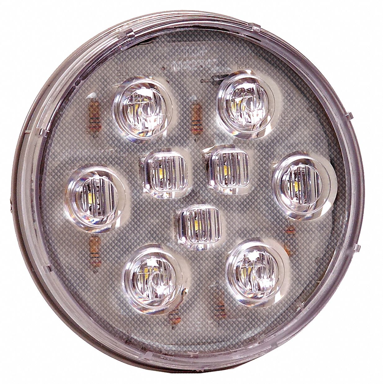 Back Up Light, 9 LED, 4 In, Round, White