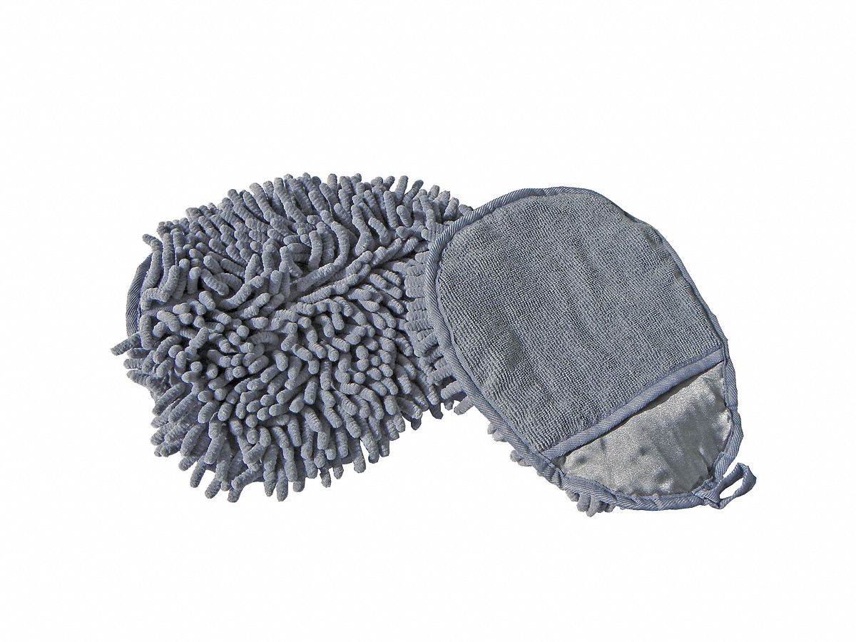 Dust and Wash Mitt, Gray, 7 In. L, 5 In. W