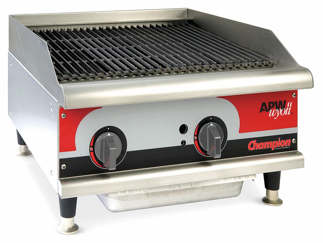 Gas Radiant Charbroiler, 2 Burner, L 24I n